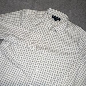 Mizzen Main Leeward Shirt L Check Trim Fit Performance Stretch Button Front